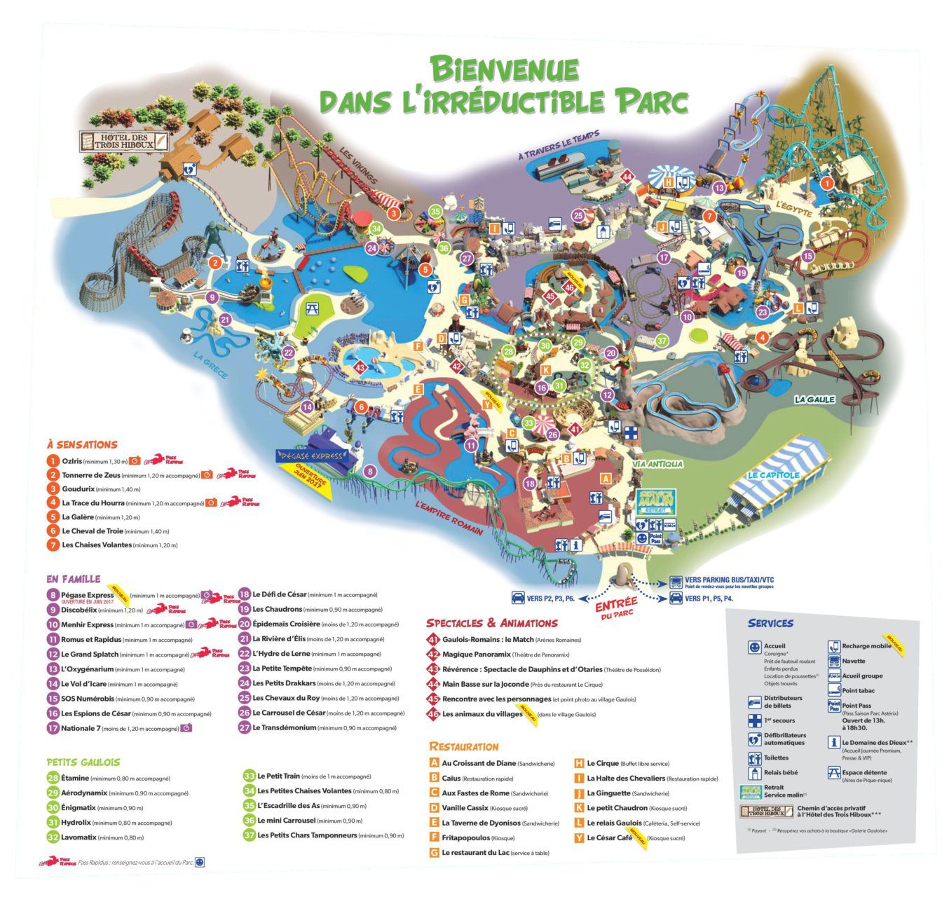 Les meilleurs parcs d'attractions de France, Carte interactive et infos 12