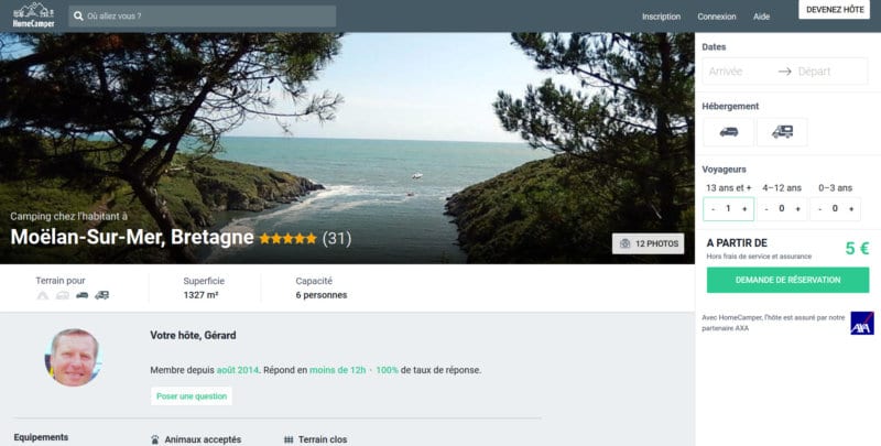 Le camping chez l'habitant alias le gamping, une alternative pour vos vacances 2023 homecamper annonce bord de mer e1587388899799 8 camping chez l'habitant - homecamper